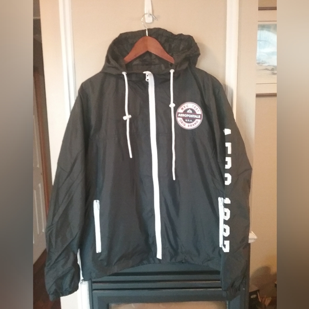 Aeropostale Full Zip Windbreaker Jacket Men's Size Large NWT - Picture 2 of 10